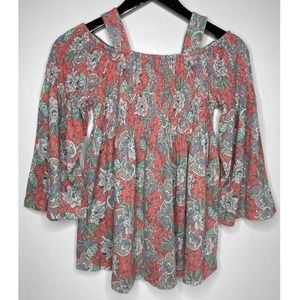 Cloud Chaser Girls Floral Off The Shoulder Top